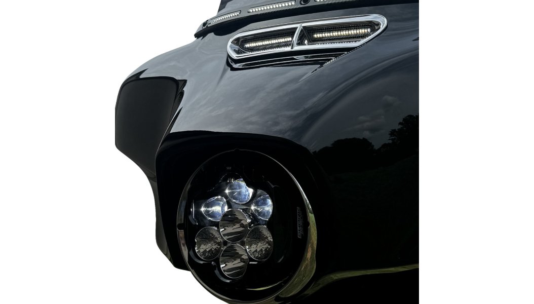 Shark Demon™ Performance LED Headlight For Street Glide And Road King - Lucky Speed Shop