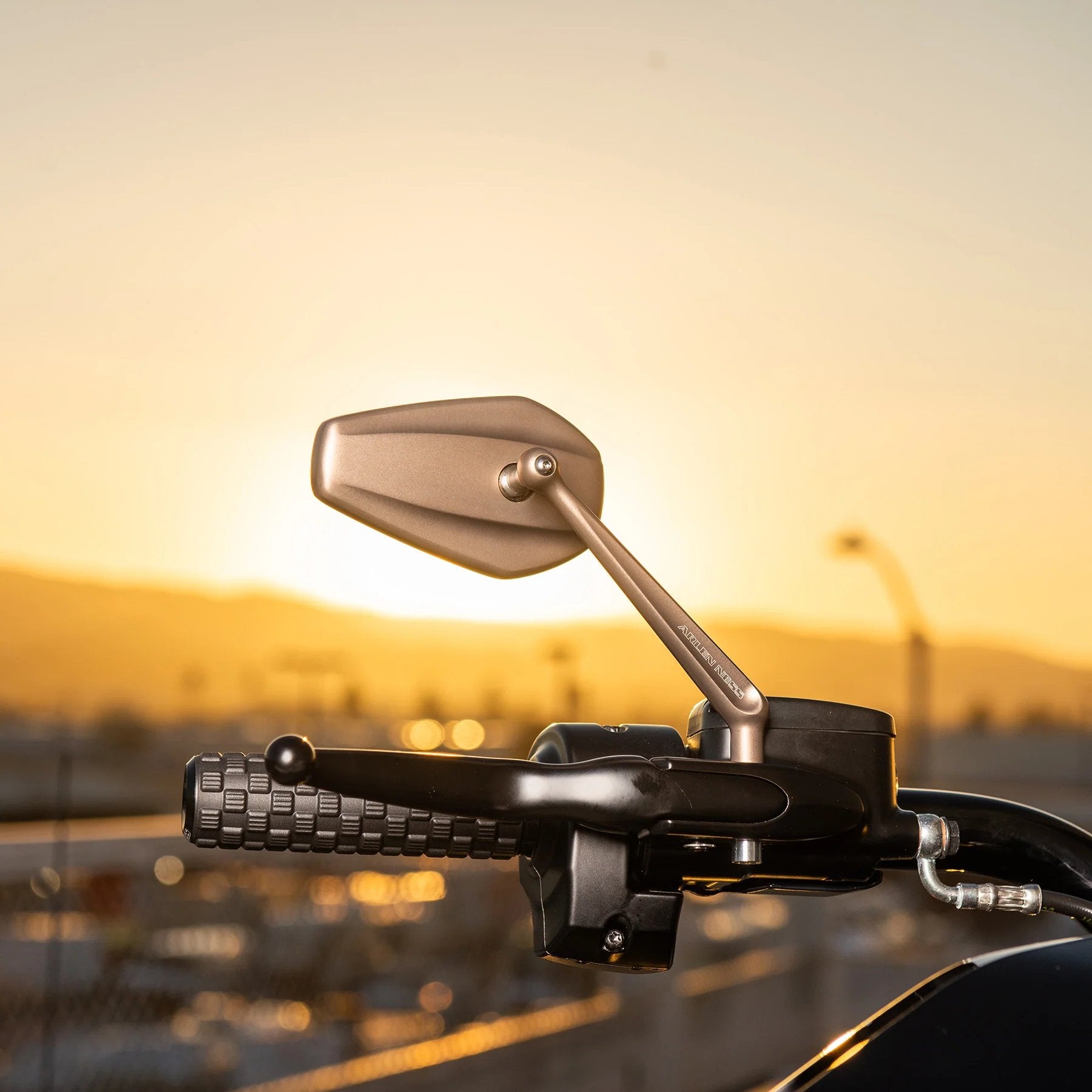 Arlen Ness Mini Stocker Forged Mirrors - Vehicle Parts & Accessories - Drag Specialties - Lucky Speed Shop