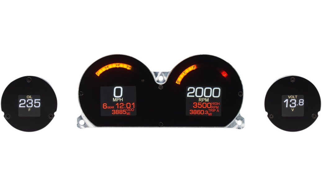 Dakota Digital Four-Gauge MLX Series Kit - Vehicle Parts & Accessories - Drag Specialties - Lucky Speed Shop