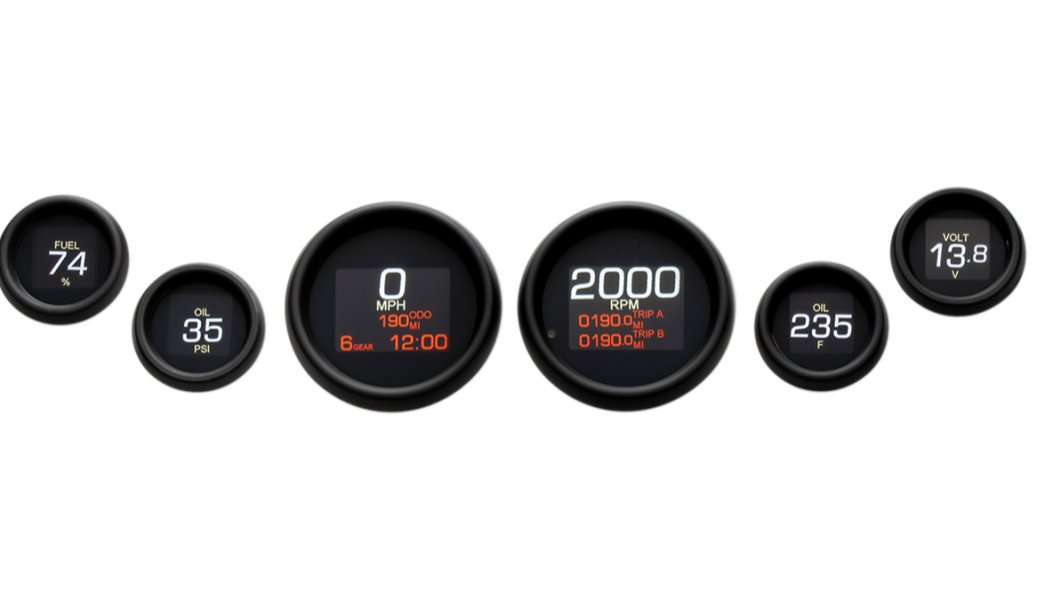 Dakota Digital Six-Gauge MLX Series Kit - Vehicle Parts & Accessories - Drag Specialties - Lucky Speed Shop