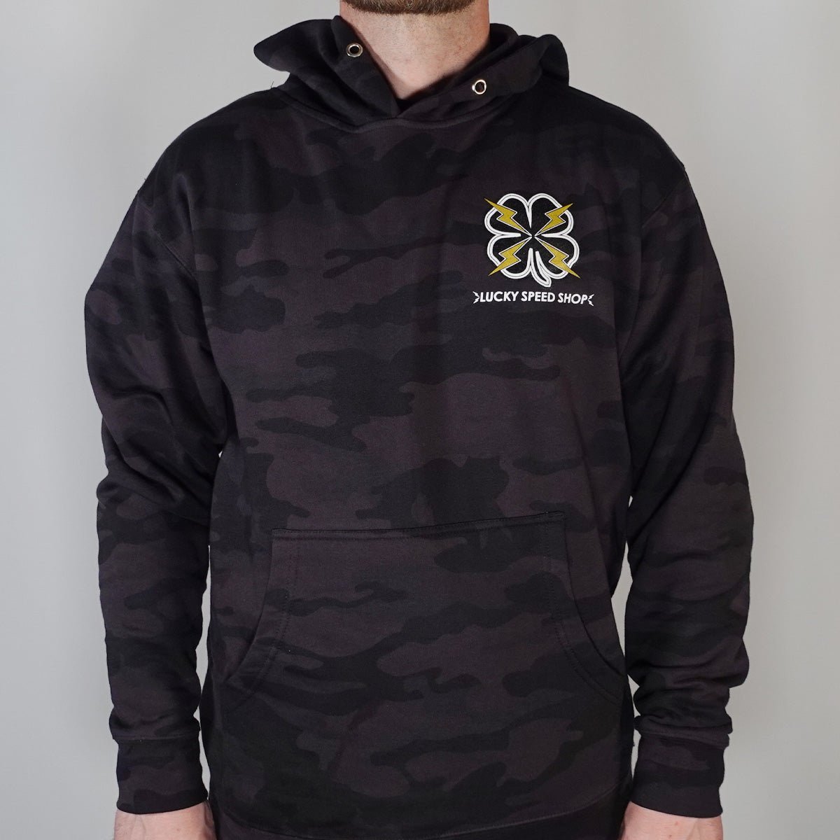 High Sierra Hoodie - Night Ops Camo - Mens Casual - Lucky Speed Shop - Lucky Speed Shop