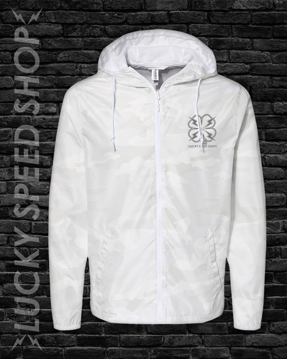 High Sierra Windbreaker - Snow Camo - Mens Casual - Lucky Speed Shop - Lucky Speed Shop