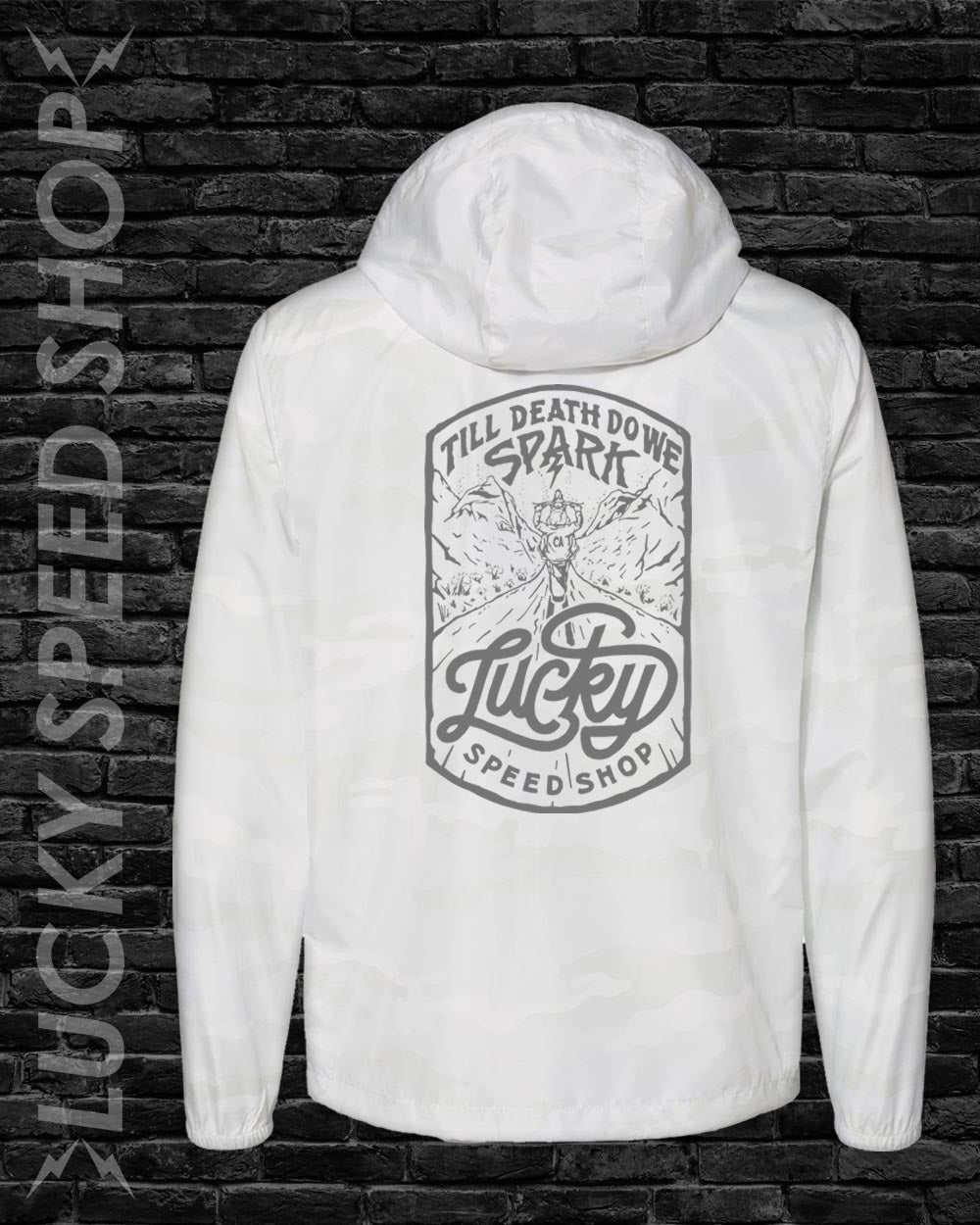 High Sierra Windbreaker - Snow Camo - Mens Casual - Lucky Speed Shop - Lucky Speed Shop