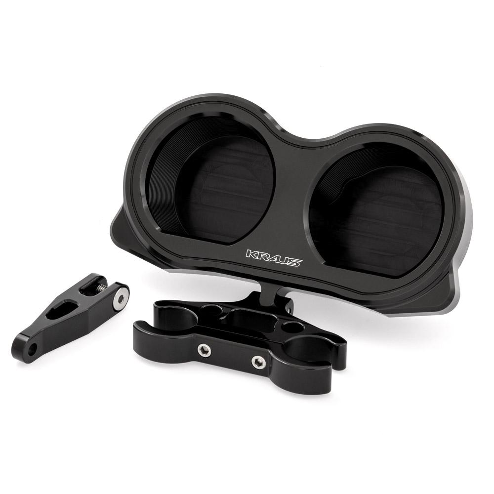 KRAUS BILLET GAUGE BEZEL - Gauge Relocation - Kraus Moto - Lucky Speed Shop