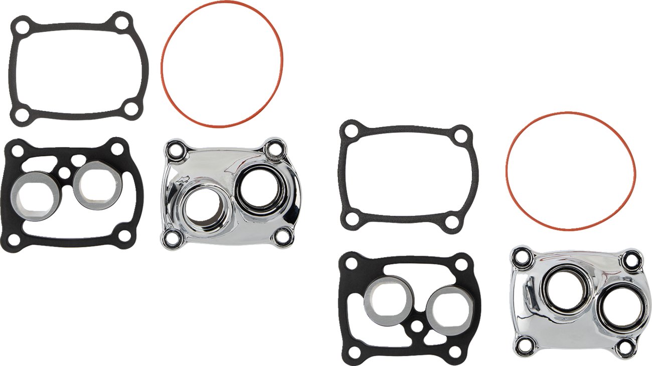 REVOLUTION PERFORMANCE, LLC Tappet Cover - Tap-It-Right Kit - Chrome/Gloss Black - M8 TIR-CB - Lucky Speed Shop