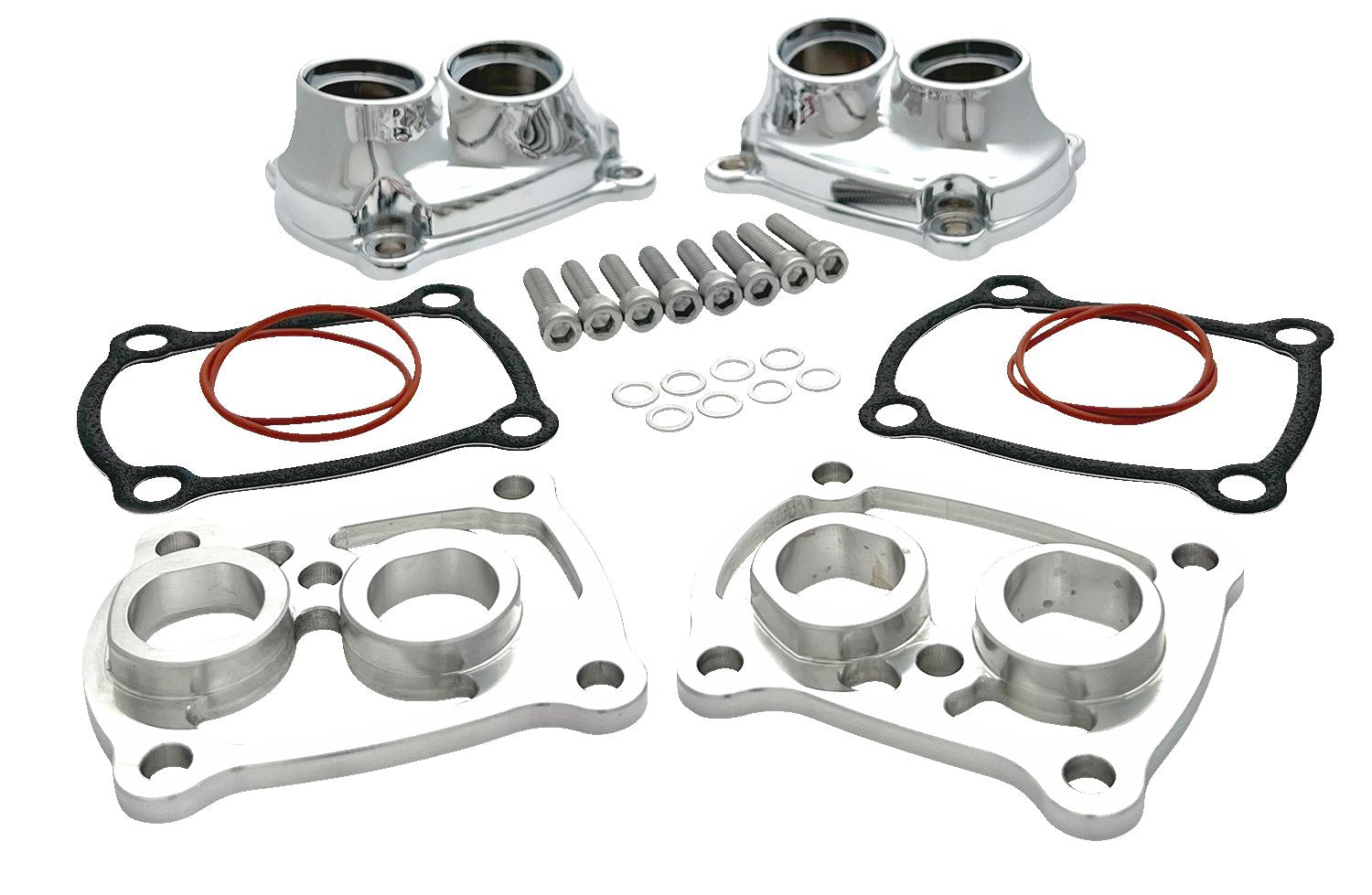 REVOLUTION PERFORMANCE, LLC Tappet Cover - Tap-It-Right Kit - Chrome/Raw - M8 TIR-C - Lucky Speed Shop