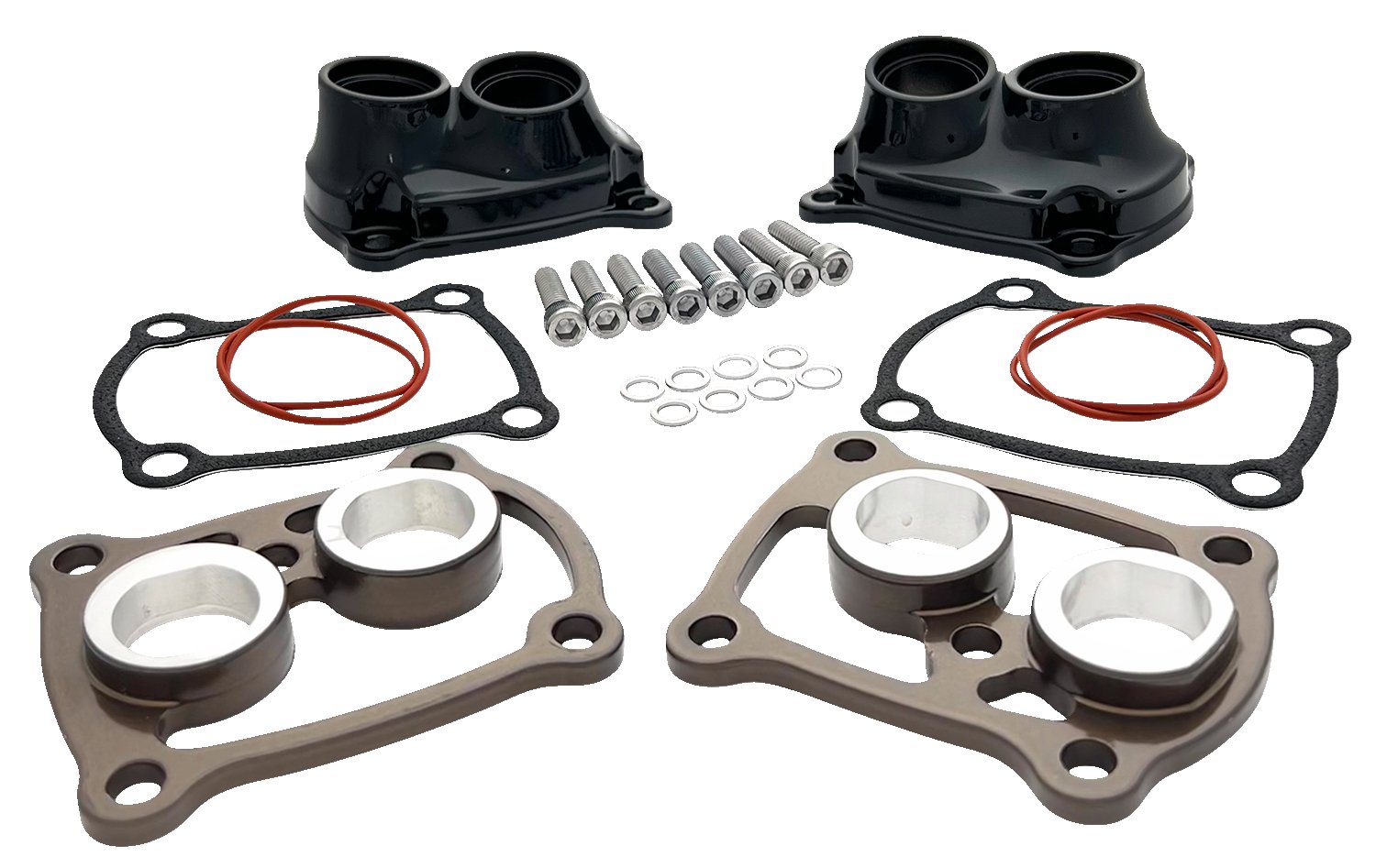 REVOLUTION PERFORMANCE, LLC Tappet Cover - Tap-It-Right Kit - Gloss Black/Bronze - M8 TIR-BST - Lucky Speed Shop