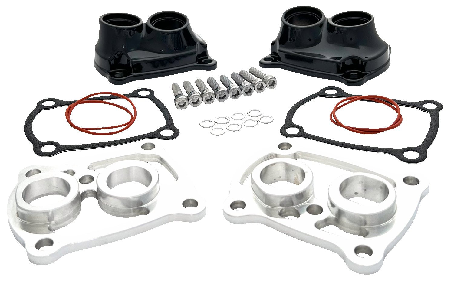 REVOLUTION PERFORMANCE, LLC Tappet Cover - Tap-It-Right Kit - Gloss Black/Raw - M8 TIR-B - Lucky Speed Shop