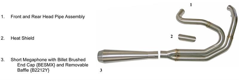 Road Rage Type III 2:1 Exhaust System Dyna - Drag Specialties - Lucky Speed Shop