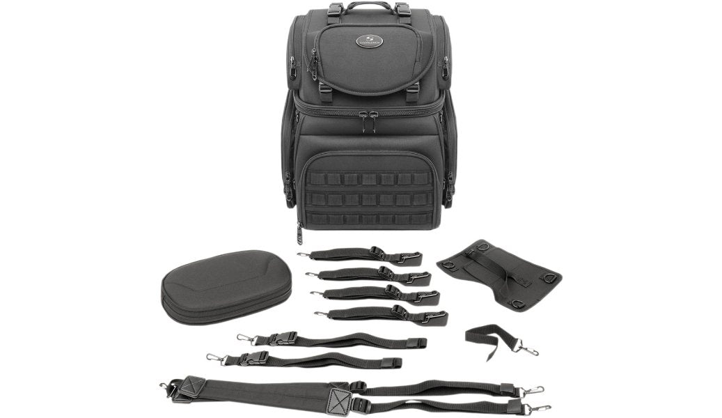Saddlemen BR3400 Tactical Sissy Bar Bag - TRAVEL - Drag Specialties - Lucky Speed Shop