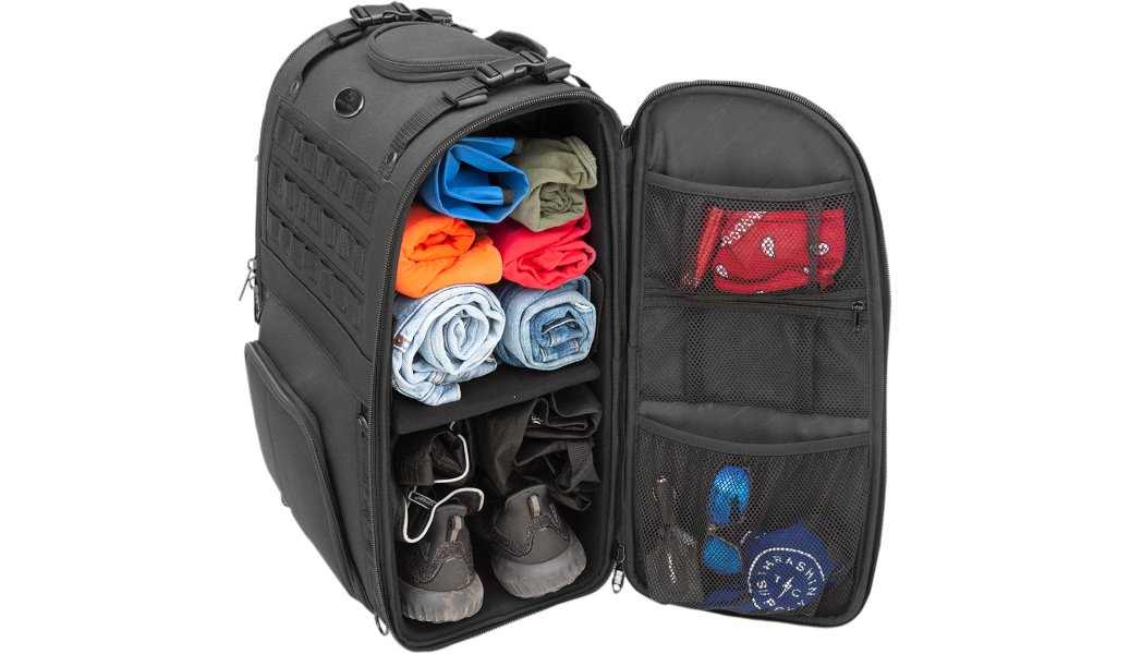 Saddlemen S3500 Tactical Sissy Bar Bag - TRAVEL - Drag Specialties - Lucky Speed Shop