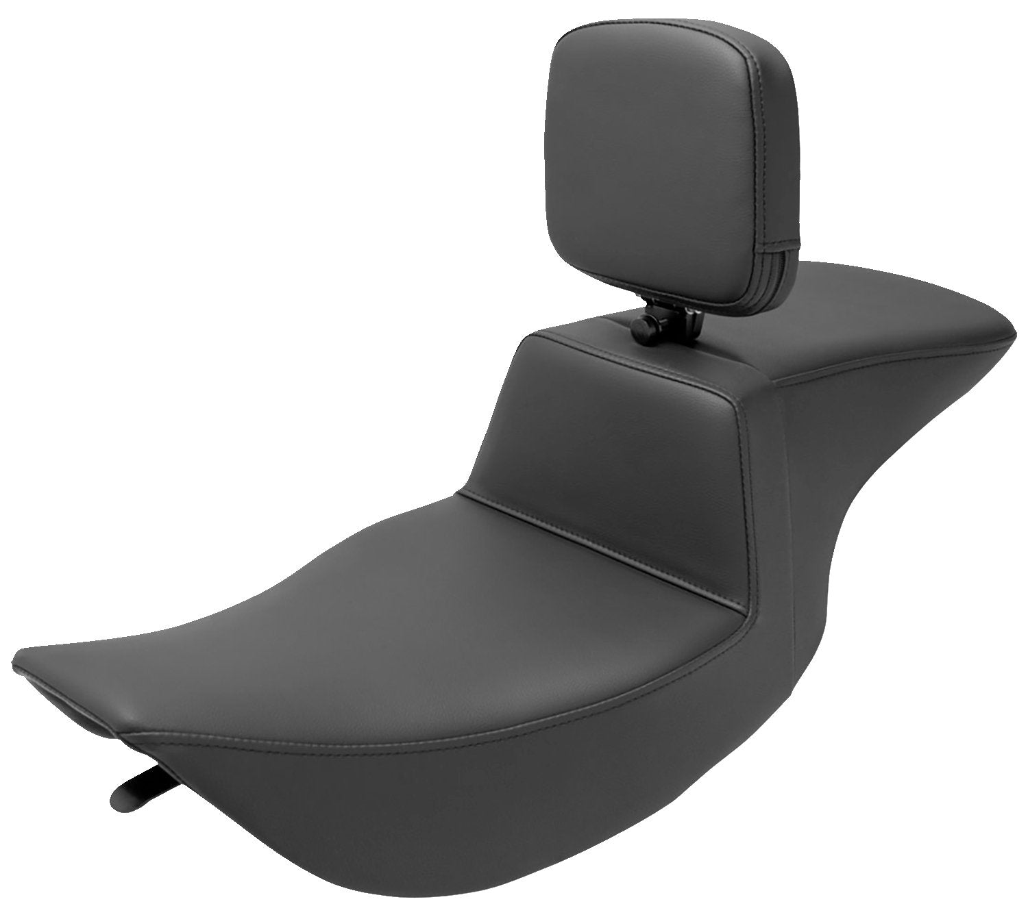 SADDLEMEN Tour Step Up Seat - Rider Backrest - Plain - FLHR/FLHX '97-'07 897-06-194BR - Lucky Speed Shop