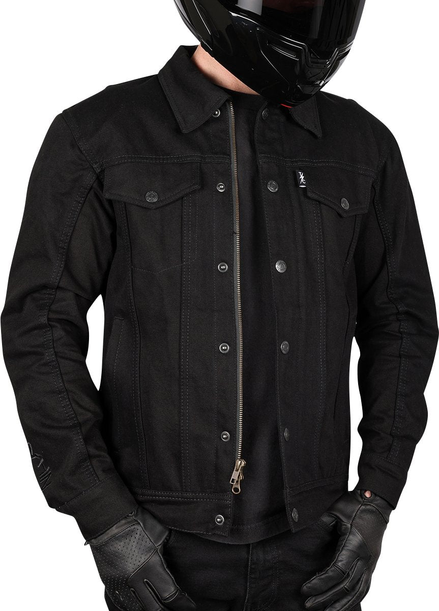 THRASHIN SUPPLY CO. Highway v2 Denim Riding Jacket - Black - Medium TMJ-10-09 - Lucky Speed Shop