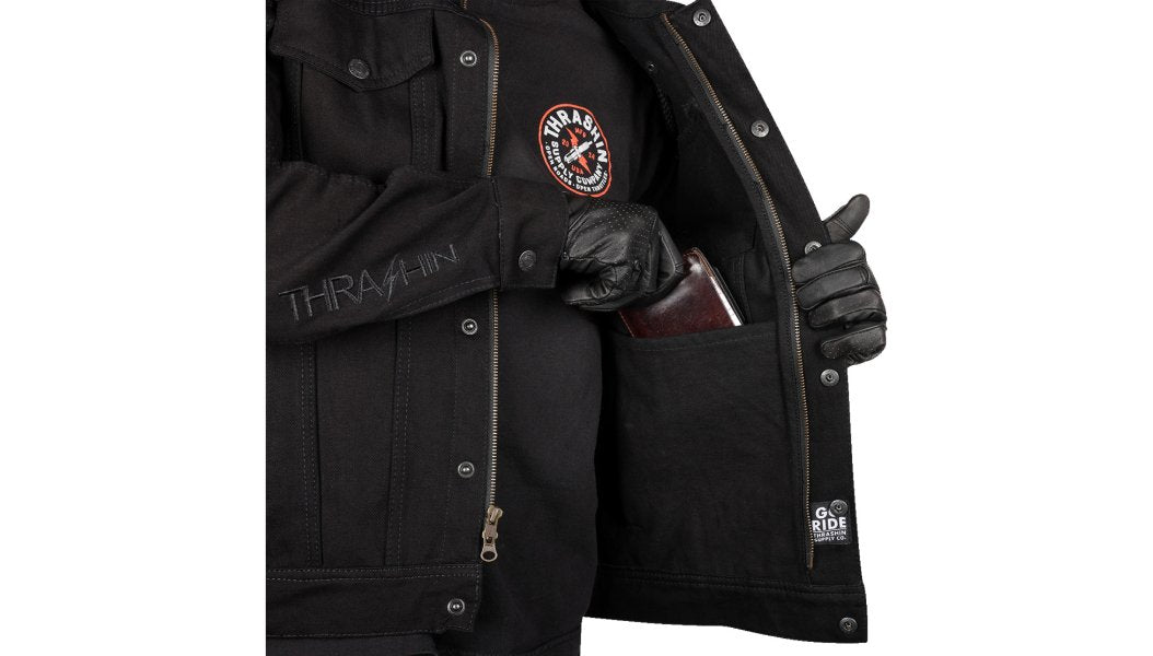 Thrashin Supply Highway v2 Denim Riding Jacket - Lucky Speed Shop