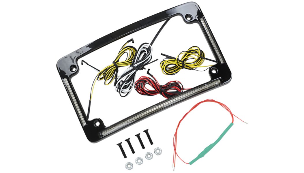 Custom Dynamics All-In-One LED License Plate Frame - Drag Specialties - Lucky Speed Shop