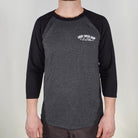 Elevated Baseball Tee - Black & Grey - Mens Casual - Lucky Speed Shop - Lucky Speed Shop