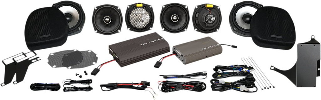 HOGTUNES Dual Amp/Speaker Kit - Ultra ULTRA 6 PACK-XL - Lucky Speed Shop