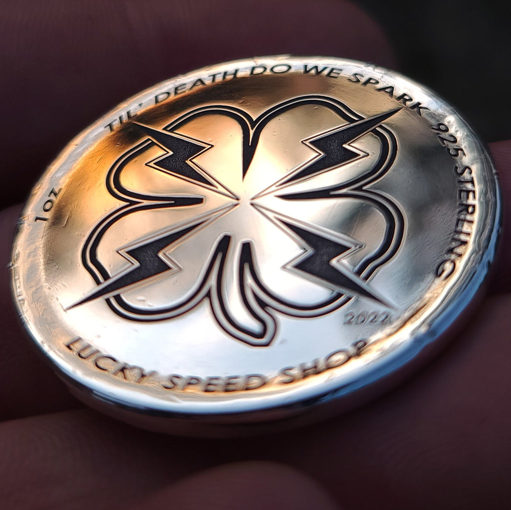 Lucky Challenge Coin - 1oz .999 Silver - Lucky Speed Shop - Lucky Speed Shop