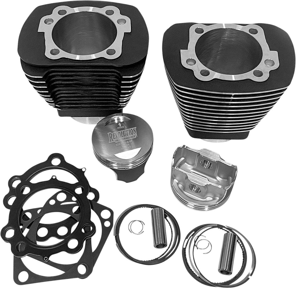 REVOLUTION PERFORMANCE, LLC Cylinder Kit - 100" - Black with Highlighted Fins RP201-210W - Lucky Speed Shop