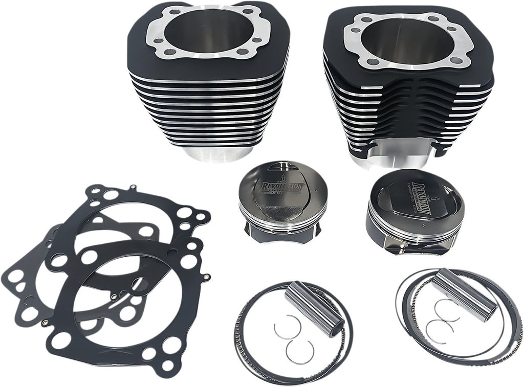 REVOLUTION PERFORMANCE, LLC Cylinder Kit - 124" - Black with Highlighted Fins RP201-140TM - Lucky Speed Shop
