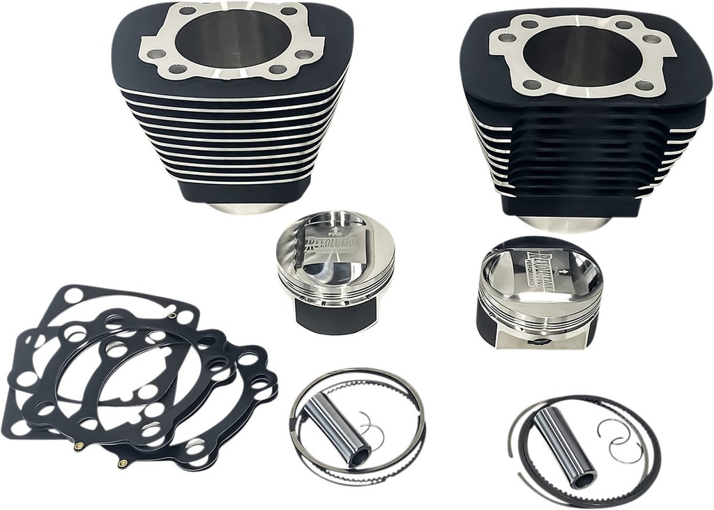 REVOLUTION PERFORMANCE, LLC Cylinder Kit - 1250 cc - Black with Highlighted Fins RP201-405W - Lucky Speed Shop