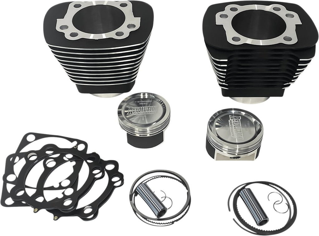 REVOLUTION PERFORMANCE, LLC Cylinder Kit - 1250 cc - Black with Highlighted Fins RP201-414W - Lucky Speed Shop