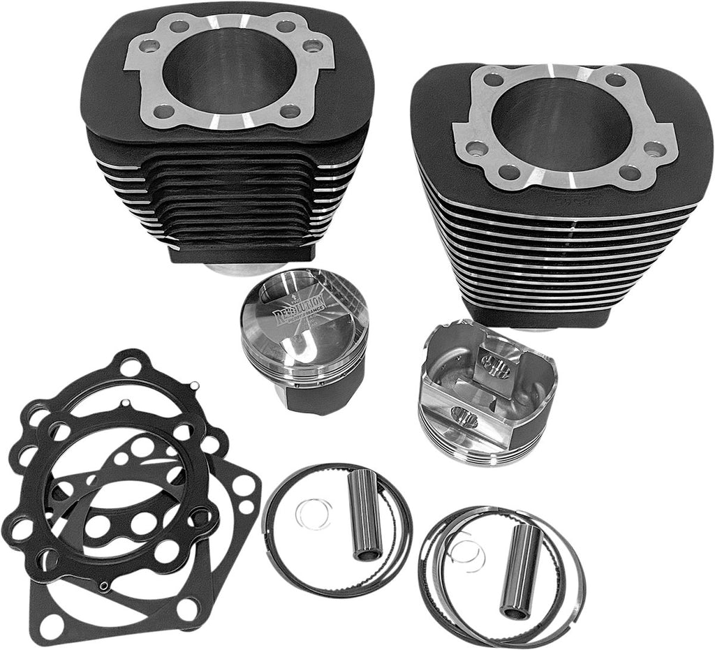 REVOLUTION PERFORMANCE, LLC Cylinder Kit - 85" - Black with Highlighted Fins RP201-204W - Lucky Speed Shop
