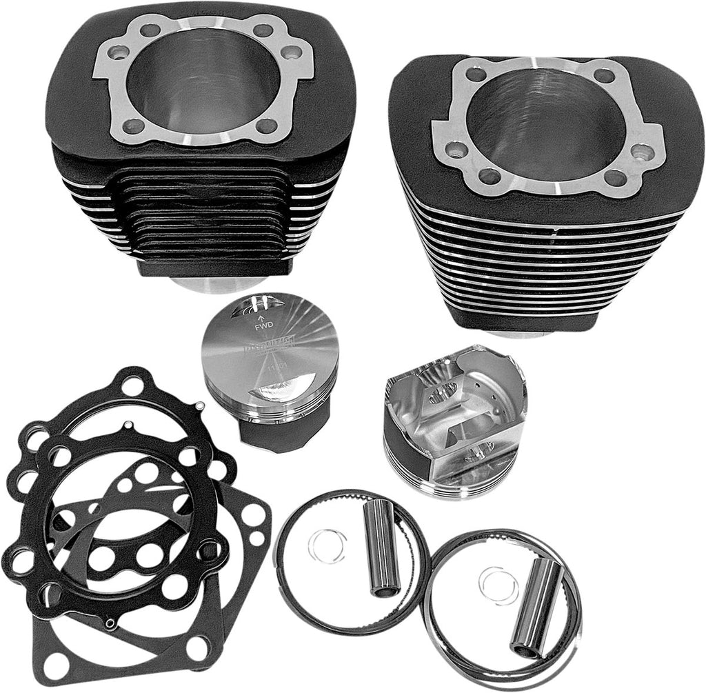 REVOLUTION PERFORMANCE, LLC Cylinder Kit - 85" - Black with Highlighted Fins RP201-212W - Lucky Speed Shop