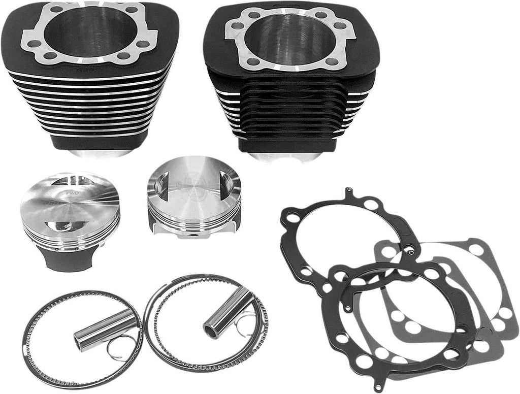 REVOLUTION PERFORMANCE, LLC Cylinder Kit - 90" - Black with Highlighted Fins - XL RP201-411W - Lucky Speed Shop