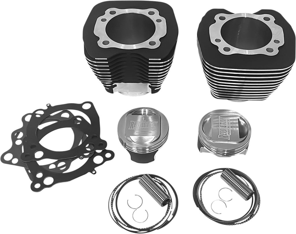 REVOLUTION PERFORMANCE, LLC Cylinder Kit - 98" - Black with Highlighted Fins RP201-103W - Lucky Speed Shop