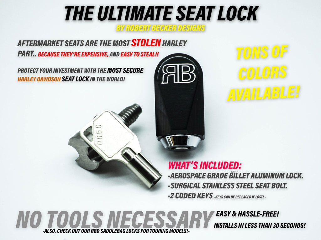 Robert Becker Design Seat Lox (Chrome Key Barrel) - SEATS - Robert Becker Design - Lucky Speed Shop