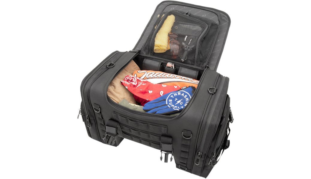 Saddlemen TS3200DE Tactical Seat Tunnel Bag - TRAVEL - Drag Specialties - Lucky Speed Shop